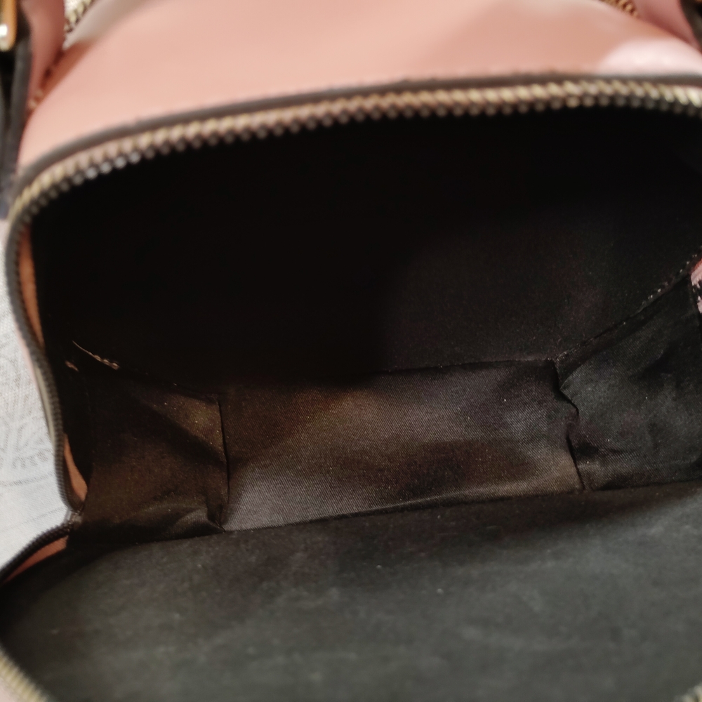 Women's Pink Crossbody Bag with Gold Emblem - Picture 5 of 6